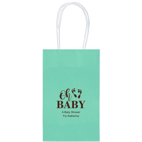 Oh Baby with Baby Feet Medium Twisted Handled Bags